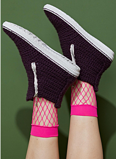 Gehaakte hoge schoenen