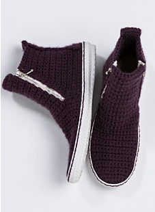 Gehaakte hoge schoenen