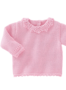 Babytruitje met kanten kraag