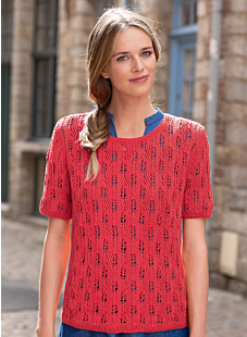 Mag. 178 - n° 13 Opengewerkte pull met korte mouwen