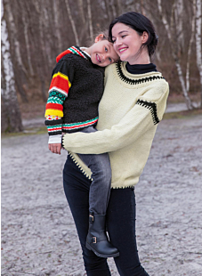Trui met fantasie halsbies