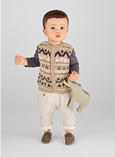 Jacquart Gilet zonder mouwen