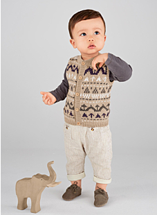 Jacquart Gilet zonder mouwen