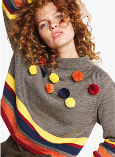 Trui met pompons