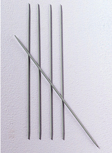 Breinaalden met dubbele punt in aluminium (set van 5), 2 mm - 20 cm
