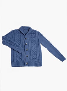 Kabelvest met sjaalkraag