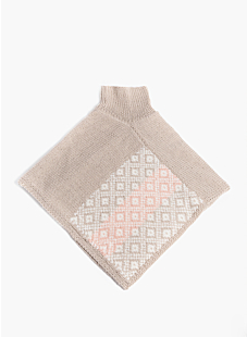 Jacquard poncho