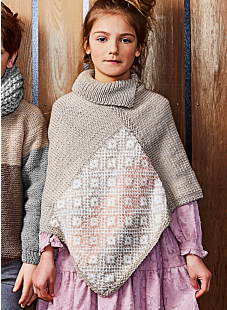 Jacquard poncho