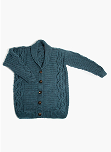 Kabelvest met sjaalkraag