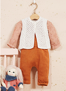 Mouwloos kabelvest