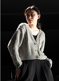 Vest met stekenpatchwork
