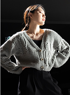 Vest met stekenpatchwork