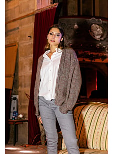 Damesvest met kabelbiezen Luna