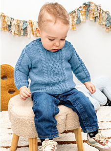 Babytrui met kabels en boothals