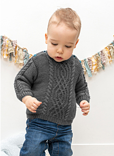 Babytrui met kabels en boothals