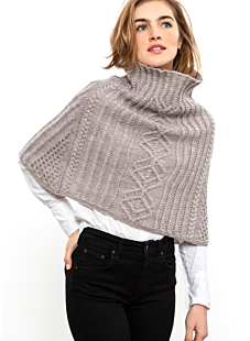 Korte kabelponcho