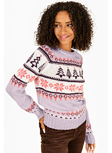 Jacquard wintertrui