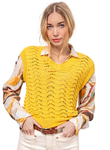 Ajourspencer met V-hals