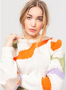 Trui met abstracte jacquard