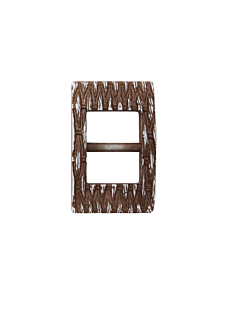 Gesp voor riem in nylon met patina Ø 65 x 25 mm