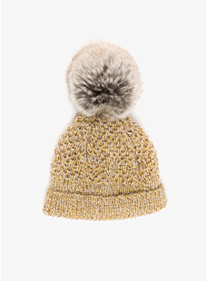 Muts met bontpompom
