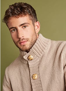 Het jersey vest met opstaande kraag