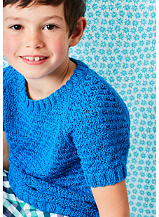 Trui in raglan met korte mouwen