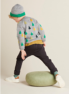 Raglantrui met jacquard