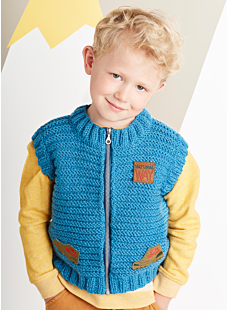 Mouwloos vest met rits