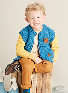 Mouwloos vest met rits