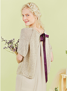 Glanzend vest met 3/4 mouwen