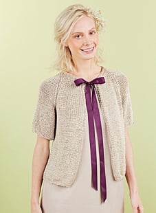 Glanzend vest met 3/4 mouwen