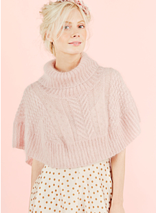 Mini mohair-poncho