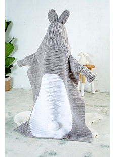 Gehaakte plaid met capuchon