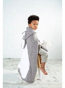 Gebreide plaid met capuchon