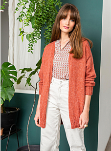 Wijd vest met ronde hals