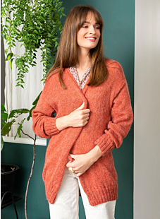 Wijd vest met ronde hals