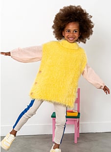 Poncho in ribbelsteekhoogte