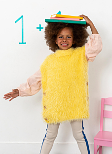Poncho in ribbelsteekhoogte