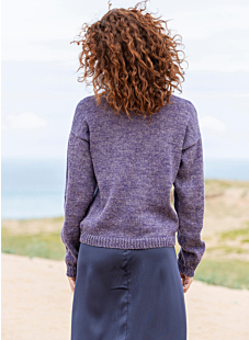 Jersey trui met ronde hals rechte mouwen