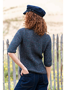 Jersey trui met 3/4 mouwen