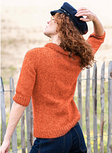 Jersey trui met 3/4 mouwen