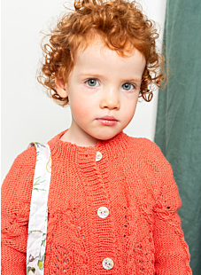 Jacquardvest met pas, kabels en ajoursteek Clarisse