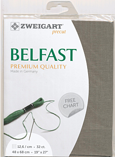 Coupon de lin Belfast naturel 12,6 fils,  48 x 68 cm