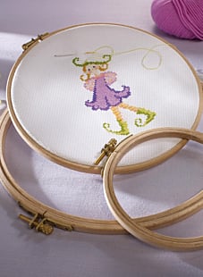 Set van 3 borduurringen 13-18-25 cm