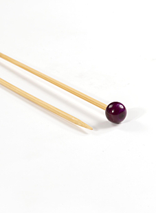 Rechte breinaalden in bamboe, 4 mm - 33 cm