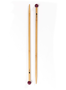 Rechte breinaalden in bamboe, 8 mm - 33 cm