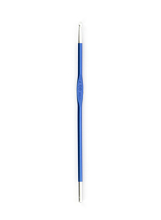 Gekleurde metalen haaknaald, 4 mm - 15 cm