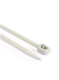 Rechte breinaalden in grijs aluminium, 5.5 mm - 50 cm