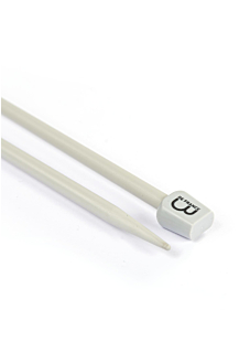 Rechte breinaalden in grijs aluminium, 6 mm - 50 cm